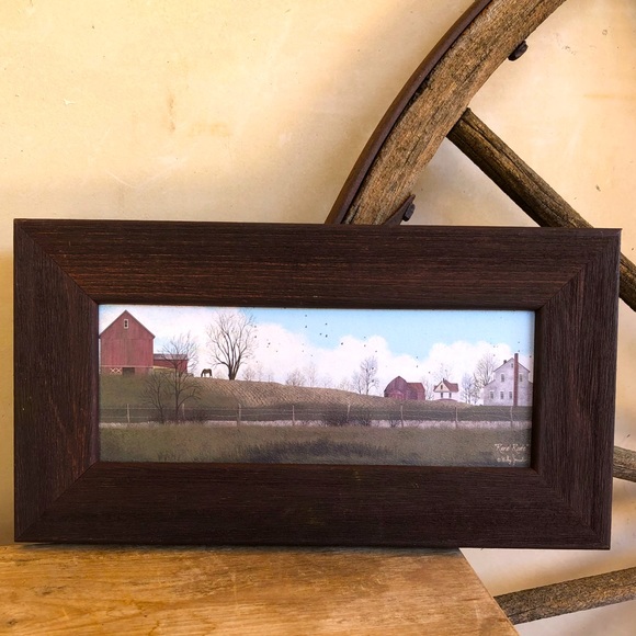 FRAMED FARMHOUSE PICTURE Rustic “Rural Route” USA - Picture 11 of 11